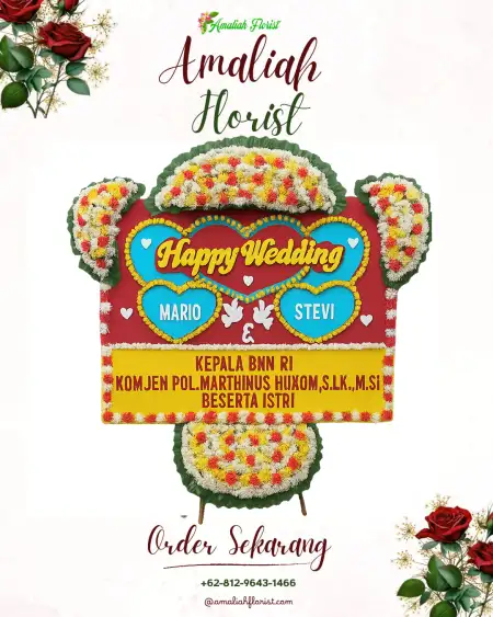 Papan Bunga Pernikahan Leuweunggede